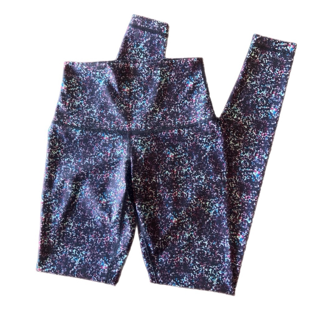 Lululemon Wunder Under Pant Full-On Luxtreme Roll Down Rocky Road Gusto Blue